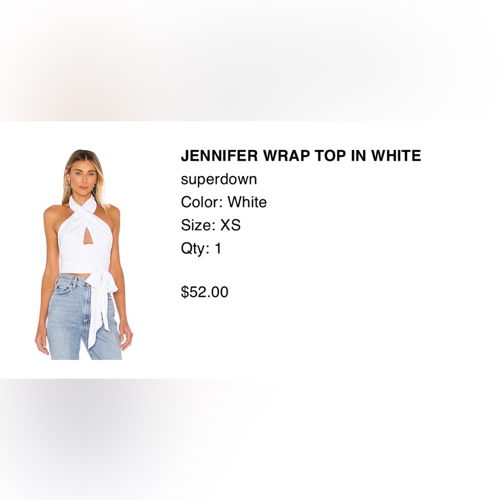 White Wrap Top - Picture 2 of 2
